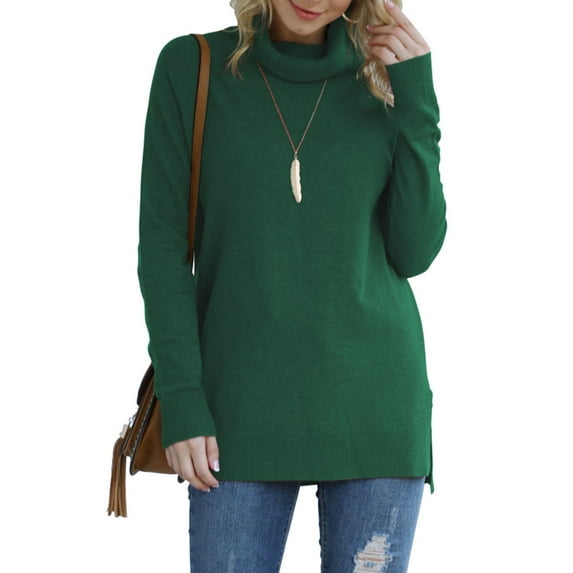 Anygrew Women Pullover Sweater Long Sleeve Casual Sweaters for Women Turtleneck Knit Jumper