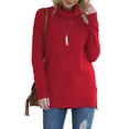 thumbnail image 1 of Anygrew Women Pullover Sweater Long Sleeve Casual Sweaters for Women Turtleneck Knit Jumper, 1 of 6