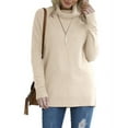 thumbnail image 1 of Anygrew Women Pullover Sweater Long Sleeve Casual Sweaters for Women Turtleneck Knit Jumper, 1 of 5