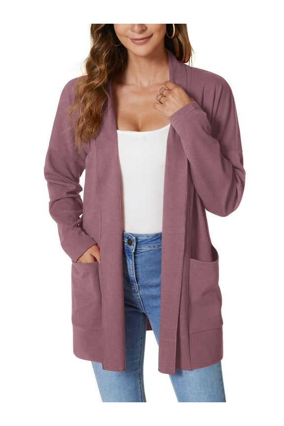 Women's Cardigan Open Cardigan Sweater for Women Soft Lightweight Casual Classic with Pockets S-XXL