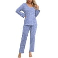 thumbnail image 1 of Anygrew Women's Pajamas Set Long Sleeve Shirts and Long Pants 2 Piece Pjs Sleepwear with Pockets, 1 of 8