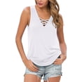 thumbnail image 1 of Anygrew Summer Womens Sleeveless Criss Cross Casual Tank Tops Garment Friendly Tanks Top, 1 of 8