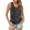 thumbnail image 1 of Anygrew Summer Womens Sleeveless Criss Cross Casual Tank Tops Basic Blouse, 1 of 8