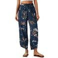 thumbnail image 1 of Anygrew Womens Baggy Wide Leg Pants Elastic Waisted Casual Palazzo Harem Pants Summer Beach Trousers with Pockets S-XXL, 1 of 8