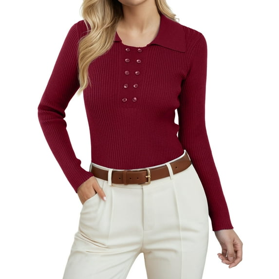 Anygrew Lightweight Sweaters For Women Soft Knitted Pullover Blouse S-2XL