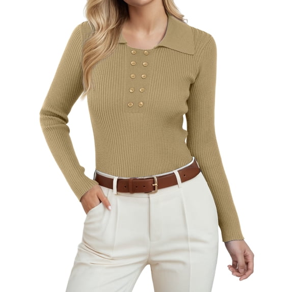 Anygrew Lightweight Sweaters For Women Soft Knitted Pullover Blouse S-2XL