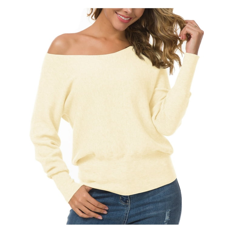 Off shoulder jumper white sale