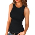 thumbnail image 1 of Anygrew Women's Summer Sleeveless Casual Camisole Shirt Slim Knit Ribbed Tank Tops, 1 of 7