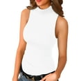 thumbnail image 1 of Anygrew Womens Tank Top Summer Sleeveless Shirts Sexy High Neck Casual Basic Ribbed Fitted, 1 of 7