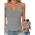 thumbnail image 1 of Anygrew Womens Tank Tops with Built in Bra Summer Adjustable Spaghetti Straps Camisole Ribbed Cami Tanks, 1 of 5