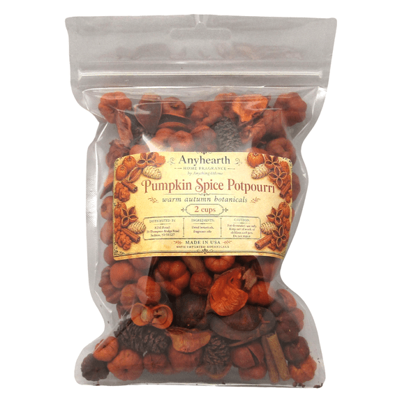 Anyhearth Pumpkin Spice Potpourri, Scented Fall Botanical Bowl Filler, 2 Cup