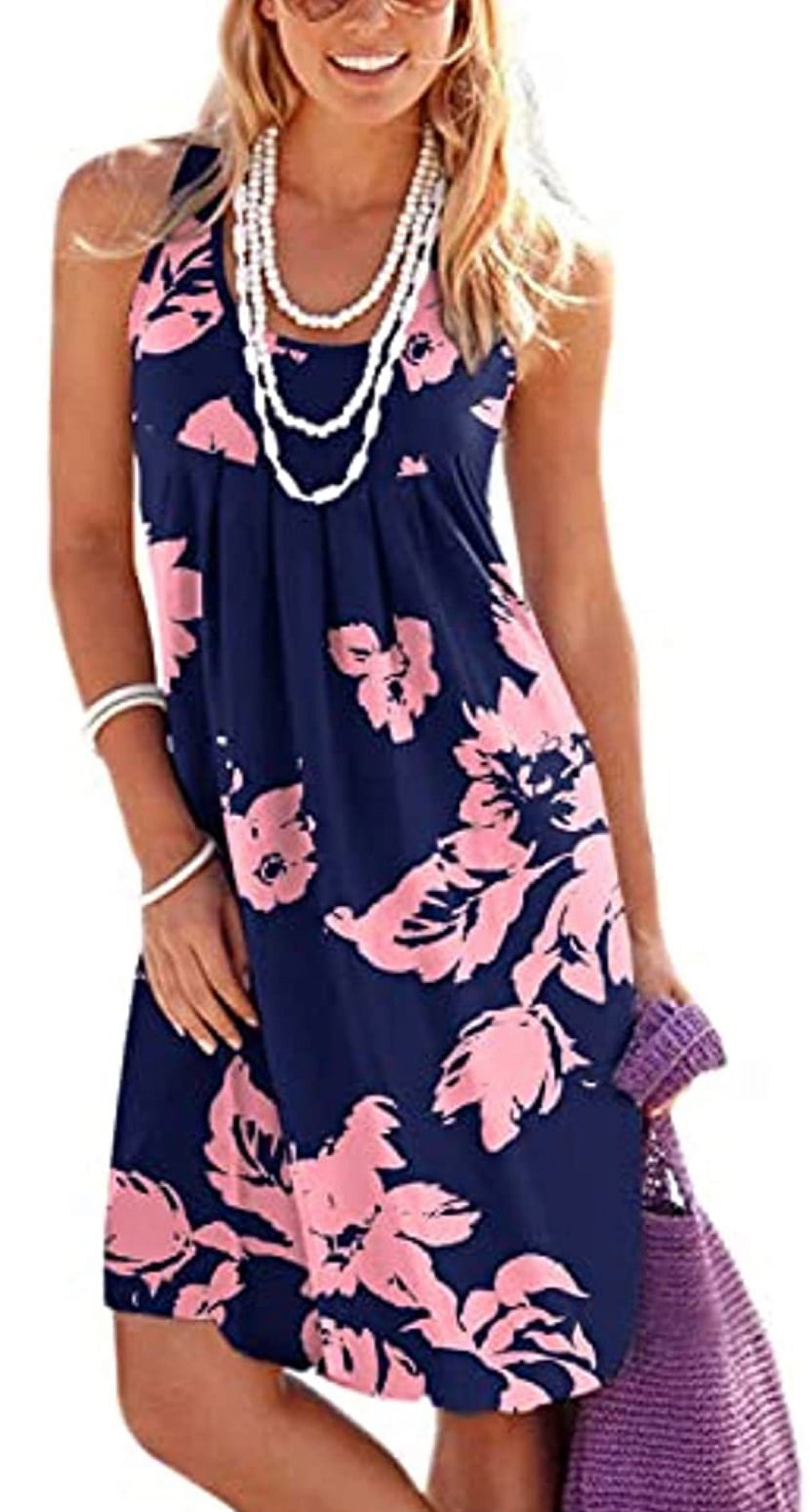 Robe D'Été Sans Manches GB - Taille S - Motif Géométrique Jaune/Noir/Rose - Occasion Très Bon État