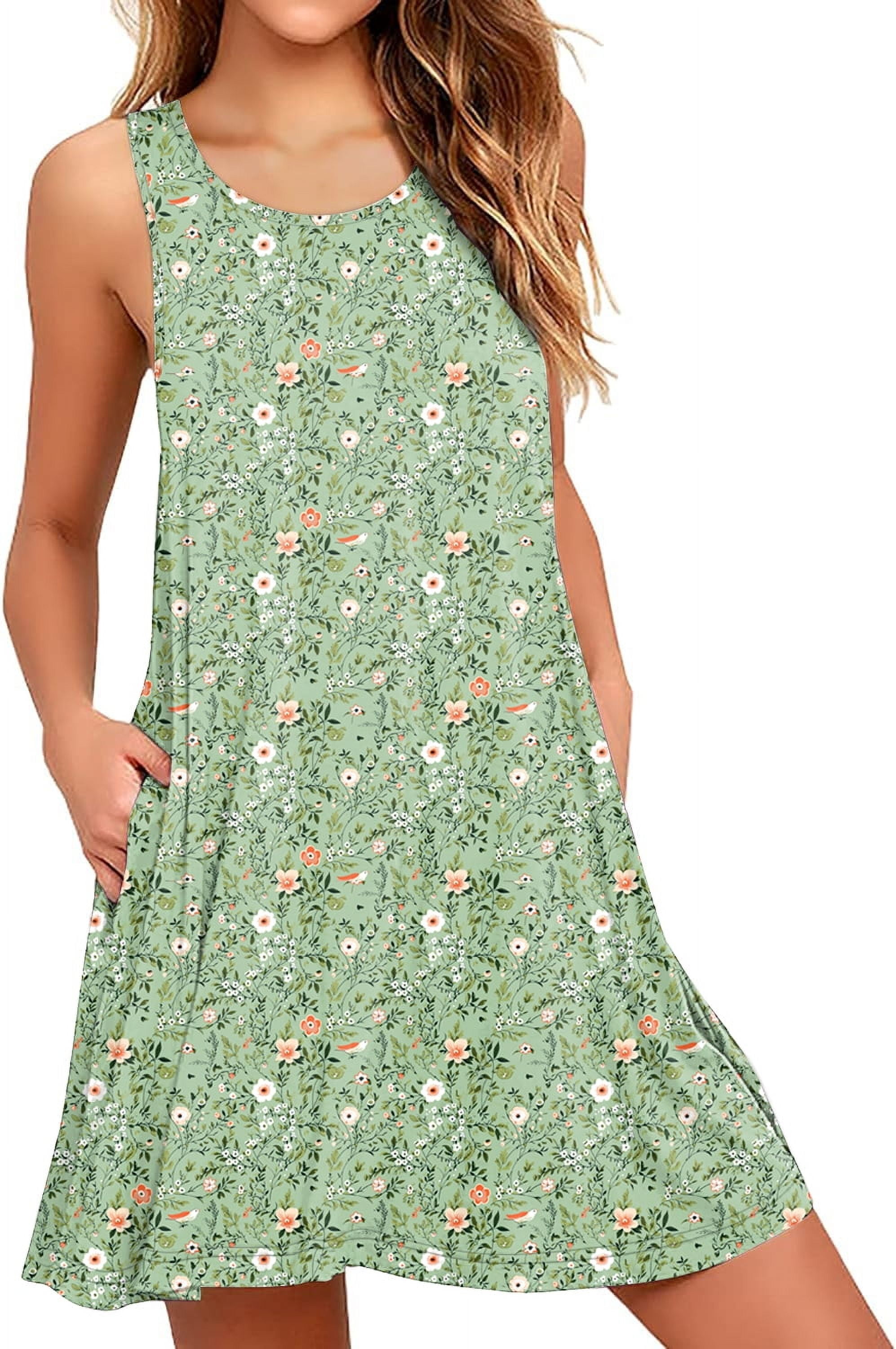 Anyjoin Women's Summer Dresses Beach Floral Tshirt Sundress Sleeveless Pockets Casual Tank Dress - Walmart Business Supplies Anyjoin Women's Summer Dresses Beach Floral Tshirt Sundress Sleeveless Pockets Casual Tank Dress - Walmart Business Supplies