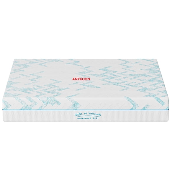Anykoon 10-inch Short Queen RV Latex Memory Foam Mattress, Medium Firm, Breathable & Glass Fiber-Free