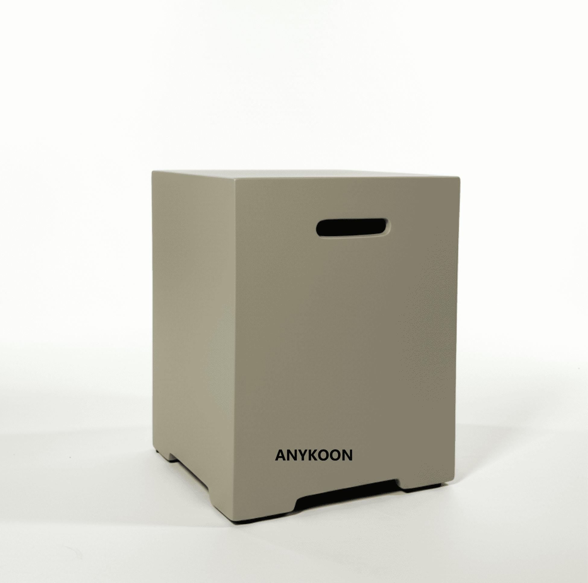 Anykoon 20 LB Outdoor Tank Storage Hideaway Table for Gas Fire Pits, Propane Tank Cover 16 Inch, Concrete Tank Holder, light grey