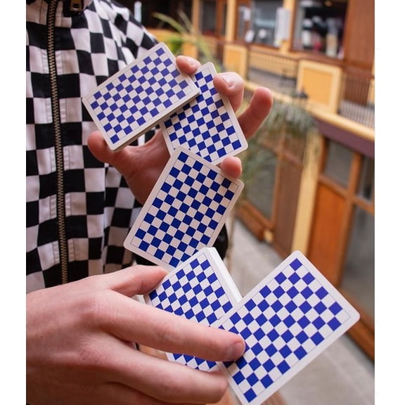 Anyone Worldwide Forever Blue Checkerboard R.02 R2 Playing Cards