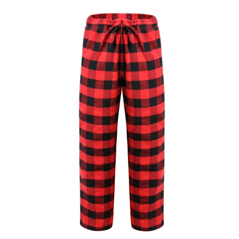 Anyou Women's Pajama Pants Comfy Stretch Plaid Pajama Wide Leg