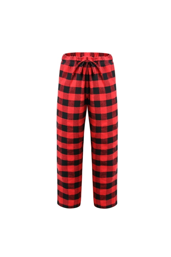 Women's Pajama Pants Comfy Stretch Plaid Pajama Wide Leg Lounge Pants Size S-XXL