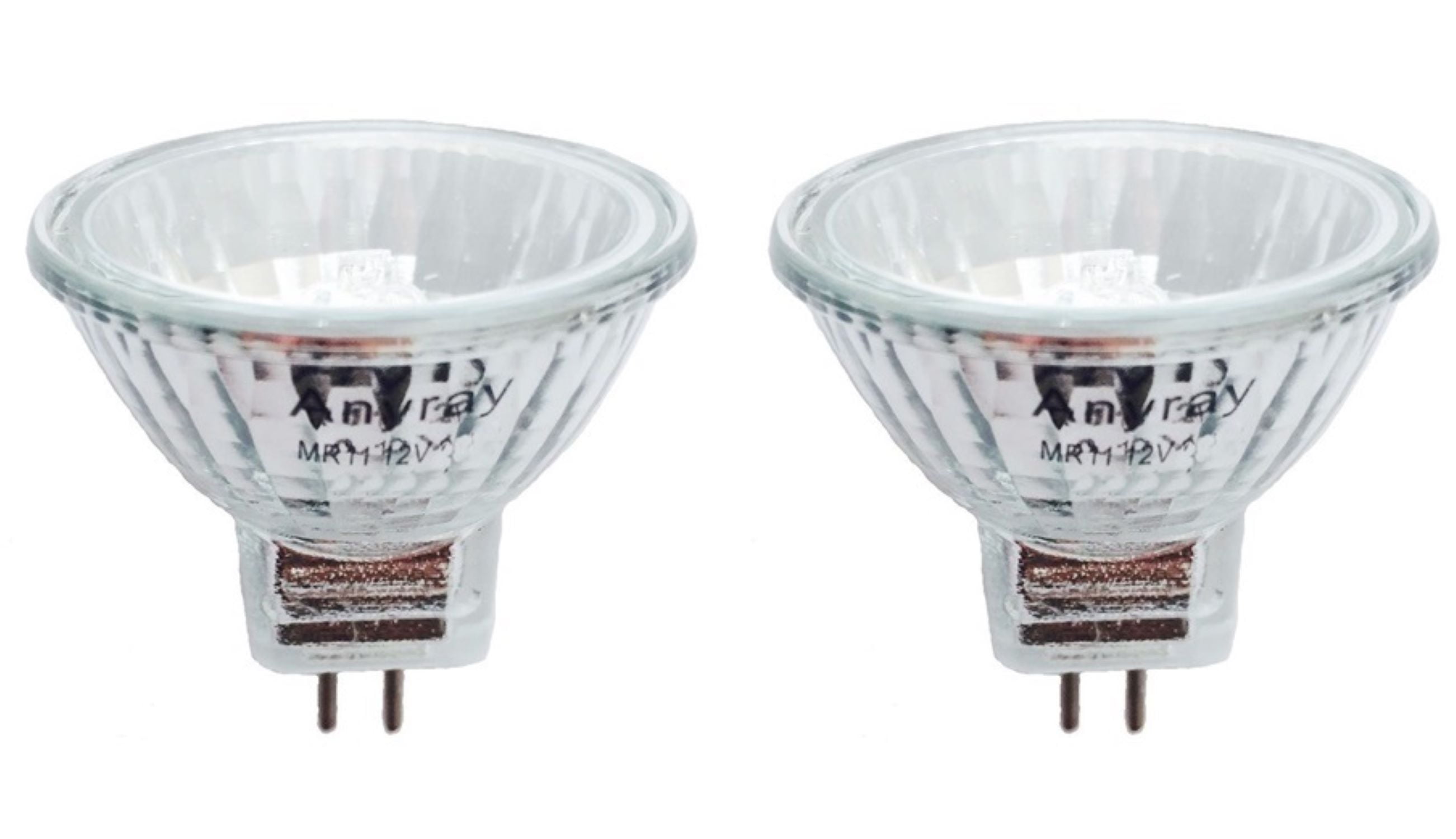Anyray (2)-bulbs Clear MR11 +C 12V 8W Precision Halogen Reflector ...