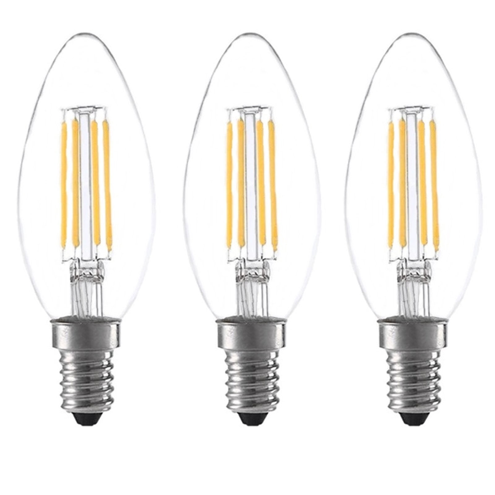 Anyray (3)-LED Bulbs 40Watts Equivalent Soft White B10 B11 Torpedo 120V ...