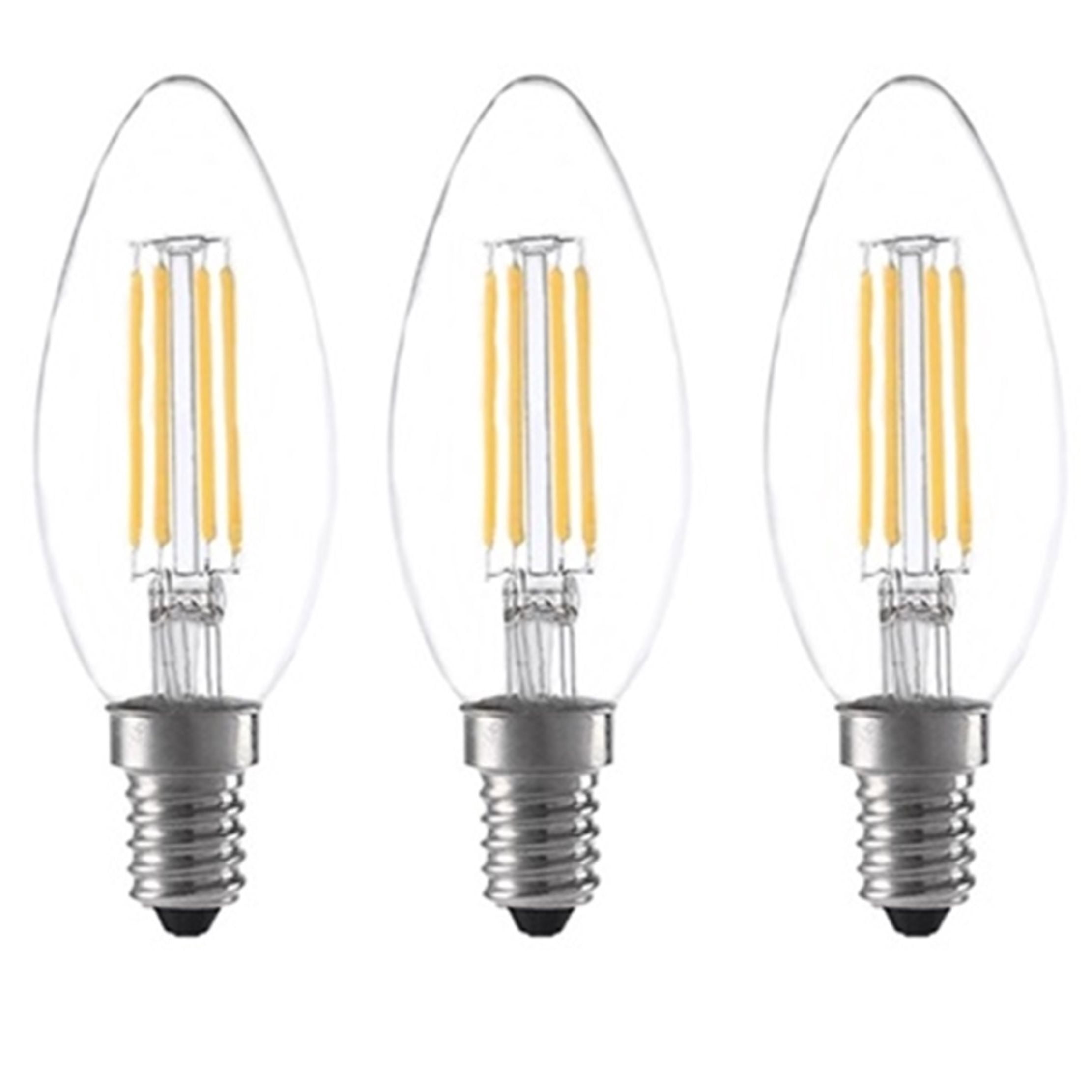 Anyray (3)-LED Bulbs B11 Filament E12 Candelabra 60W Equivalent ...