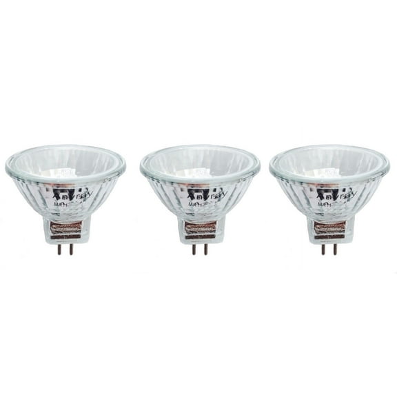 Anyray (3-bulbs) Clear MR11 12V 5W Precision Halogen Reflector Fiber Optic Light Bulb 12-Volts 5-Watts A2000Y