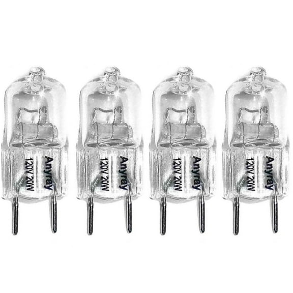 Anyray A1700Y (4)-Bulbs G8 120V 20W Microwave Light bulb G8.6 T4 JCD 110V 130V 20 Watt