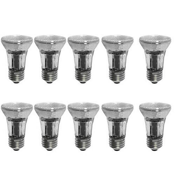 Anyray A1765Y (10-Bulbs) 35-Watts PAR16 Narrow Flood Halogen Light Bulb 130V Medium Screw E26 35W 120V Dimmable