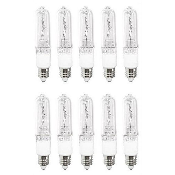 Anyray A1770Y (10)-Pack 35W 35 Watt JD E11 Mini-Candelabra T4 Halogen Light Bulb, CLEAR Bulbs