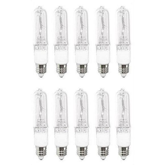 Anyray A1770Y (10)-Pack 35W 35 Watt JD E11 Mini-Candelabra T4 Halogen Light Bulb, CLEAR Bulbs