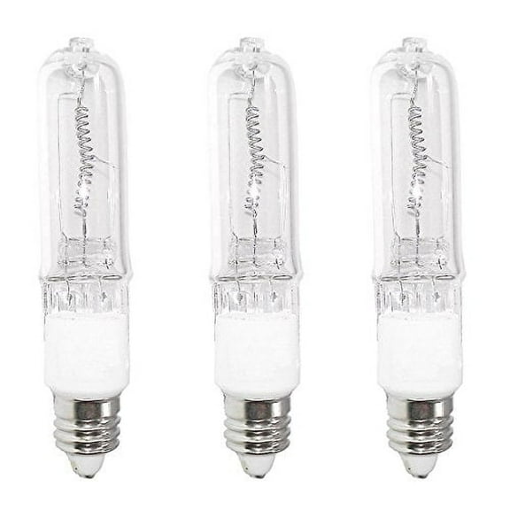 Anyray A1770Y (3)-Pack 35 Watt JD 35W E11 Mini-Candelabra T4 Halogen Light Bulb, 35Watts CLEAR, Dimmable