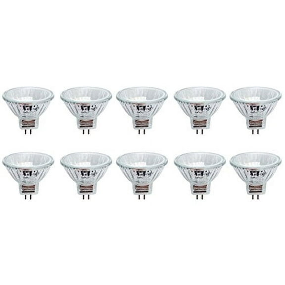 Anyray A1868Y (10-lamps) Clear MR11 12Volt 10Watt Precision Halogen Reflector Fiber Optic Light Bulb 10W 12V