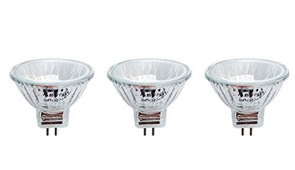 GU4 10W 12V MR11 Halogen Bulbs (Pack Of 6) - Dimmable, Warm White 2800K, Clear Glass
