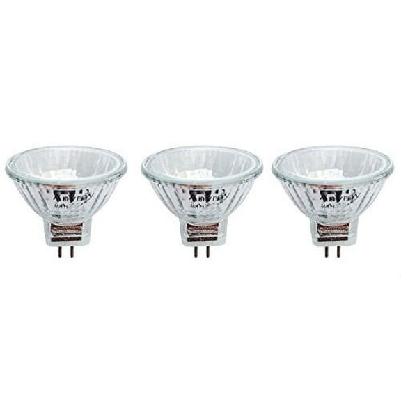 Anyray A1870Y (3-Bulbs) 35 Watt Clear MR11 12-Volt Precision Halogen Reflector Fiber Optic Light Bulb 35W 12V