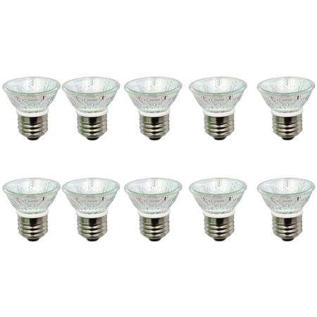 Anyray A1875Y (10-Pack) HR16 120V 25W E27/E26 MR-16 25 Watt JDR C Halogen Bulb Lamp HR 16 with Lens (25 Watts)