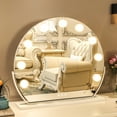 Anyrose 16"x14" Round Hollywood Vanity Mirror with Adjustable Lights