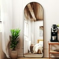 thumbnail image 1 of Anyrose 21"x64" Arched Full Length Mirror with Rectangular Corners，Black, 1 of 6