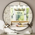thumbnail image 1 of Anyrose 30"x30" Deep Frame Bathroom Mirror Round Wall Mounted Mirror,Black, 1 of 5