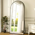 thumbnail image 1 of Anyrose 31x71 Full Length Mirror Arched with Stand Aluminum Alloy Framed Floor Mirror,Black, 1 of 7