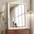 thumbnail image 1 of Anyrose 40.2"x30" Rectangular Wooden Framed Vanity Bathroom Mirror, White, 1 of 5