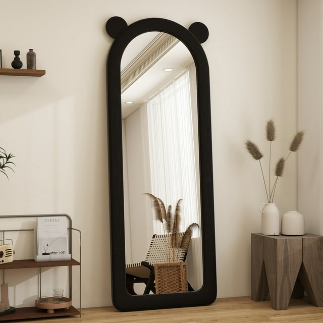 Anyrose 63"x24" Arched Floor Mirror Irregular Full Length Mirror With