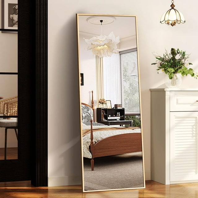 Anyrose 64"x 21" Floor Mirror Full Length, Bedroom Floor Body Mirror ...