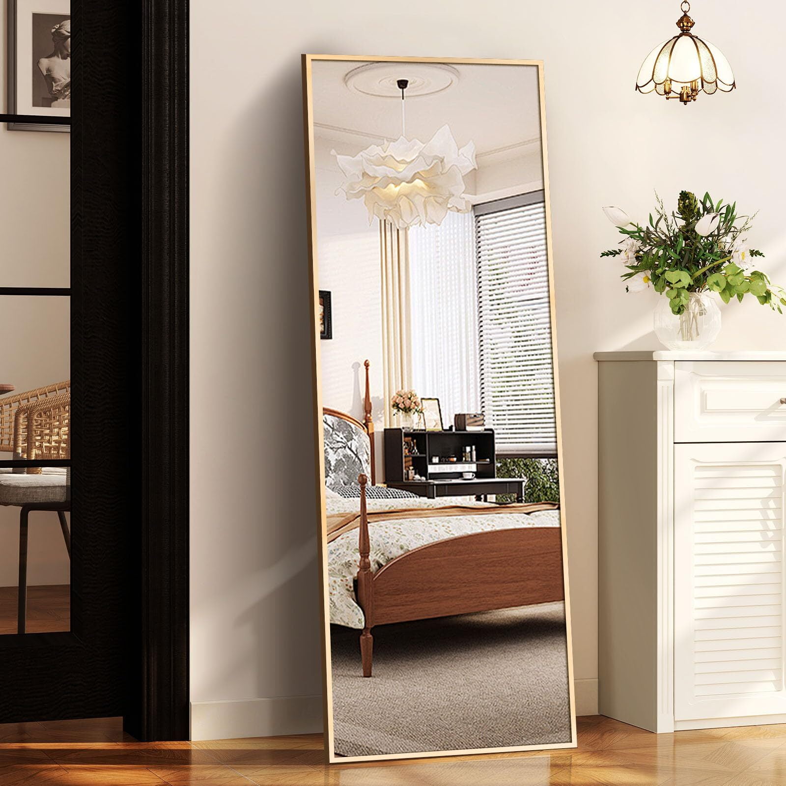 Anyrose 65"x 24" Floor Mirror Full Length, Bedroom Floor Body Mirror ...