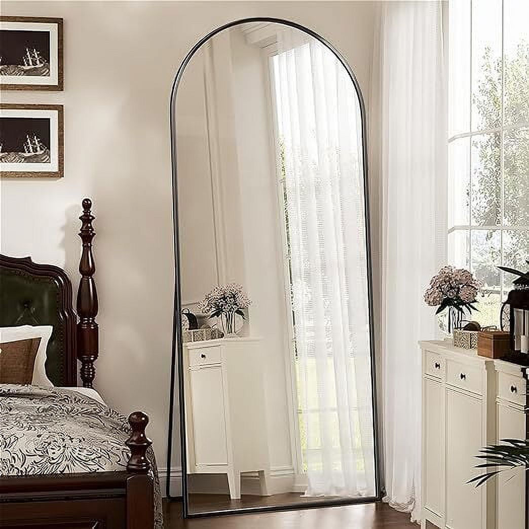 Anyrose 71"x27" Arched Full Length Mirror Floor Mirror with Stand Wall ...