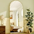 thumbnail image 1 of Anyrose 71.5"x 30" Arched Full Length Mirror Floor Mirror with Stand Wall-Mounted, Gold, 1 of 5