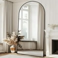 thumbnail image 1 of Anyrose 78.1"x 35" Arched Full Length Mirror Floor Mirror with Stand Wall-Mounted, Black, 1 of 5