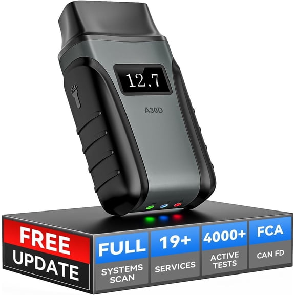 Anyscan A30D OBD2 Scanner Diagnostic Tool , Bidirectional Scan Tool with Lifetime Updates & 19 Resets, Crank Sensor Relearn, Full System Diagnostics,  Code Reader for /