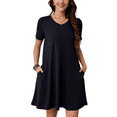 thumbnail image 1 of Anyshow Womens Summer Casual Tshirt Dress 2025 Short Sleeve Loose Swing Sundresses with Pockets, 1 of 9