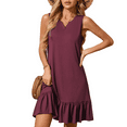 thumbnail image 1 of Anyshow Women's Ruffle Hem Dresses Summer Casual Loose Sleeveless Beach Tank Sundress 2025, 1 of 9