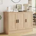 thumbnail image 1 of Anystyle 43.3”W Oak 3 Door Buffet Cabinet, Coffee Bar with Adjustable Shelf, Kitchen Sideboard for Living Room, Kitchen, 1 of 13